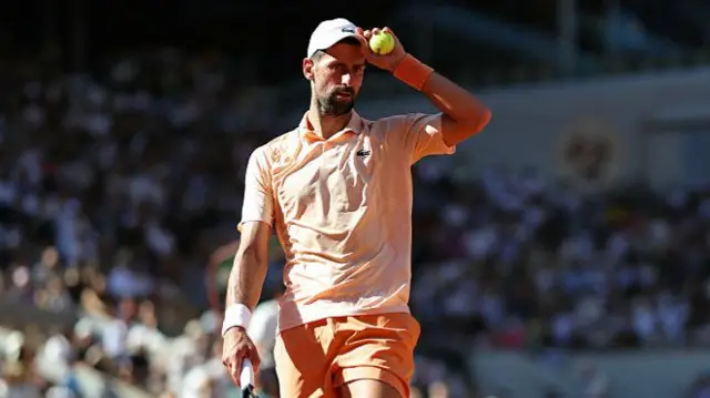 Djokovic in action