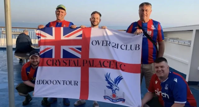 Harry Green (bottom right) and his friends are taking a road trip to the final