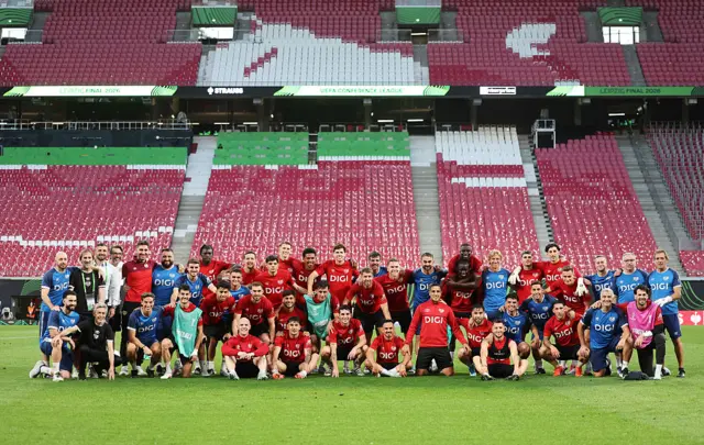 Rayo Vallecano squad at Red Bull Area