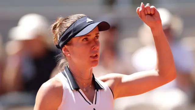 Elina Svitolina celebrates