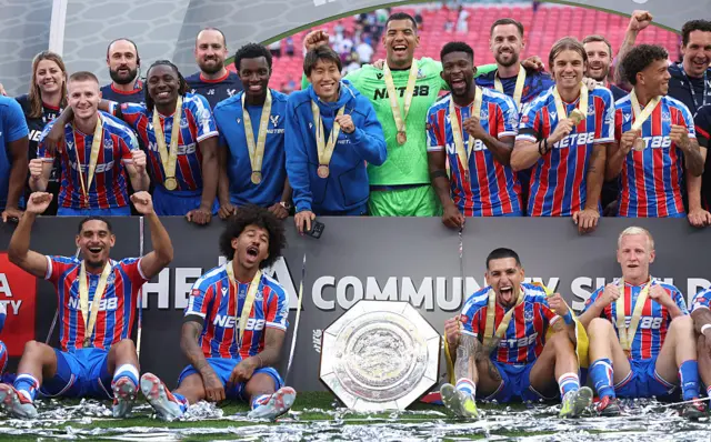 Crystal Palace squad with Community Shield