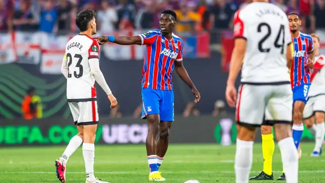 Ismaila Sarr of Crystal Palace reacts
