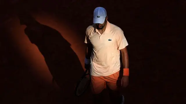Djokovic deject