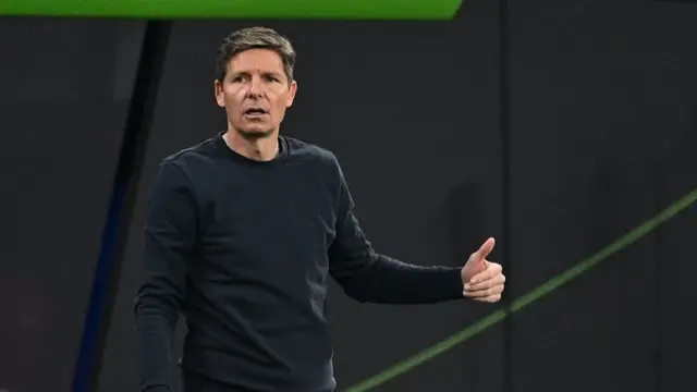 Oliver Glasner on the touchline