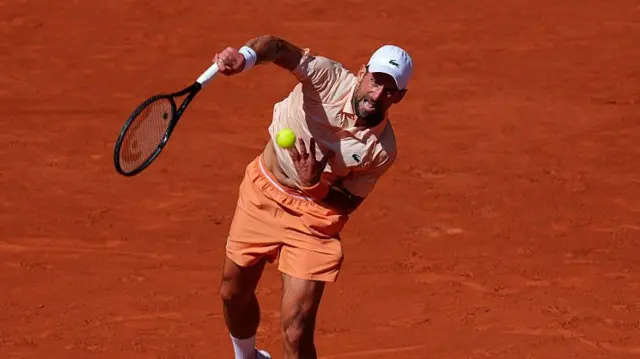 Djokovic in action