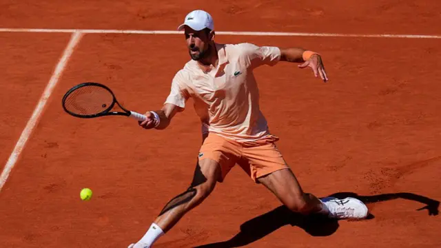Djokovic in action