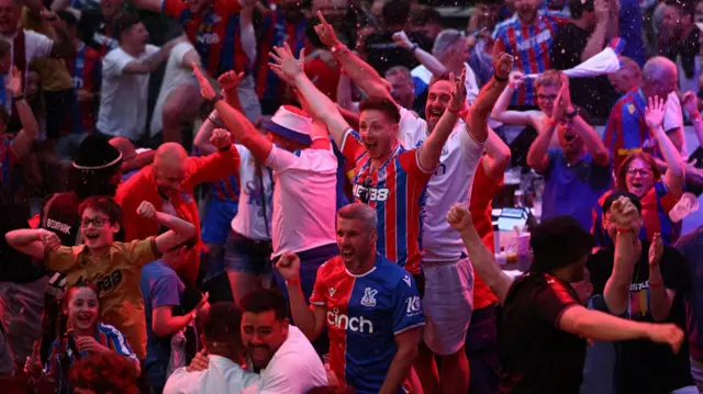 Crystal Palace fans celebrate