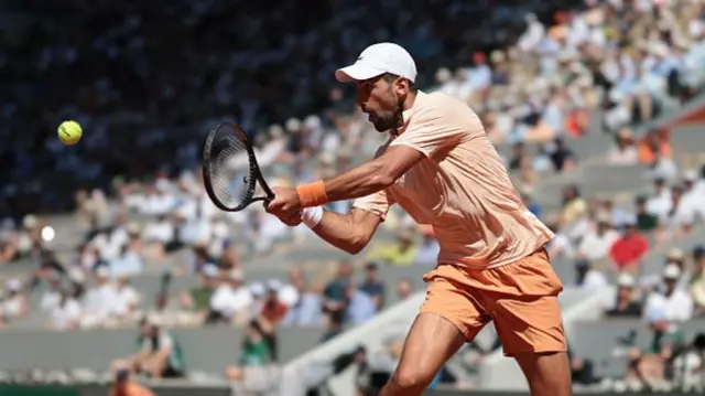 Djokovic in action