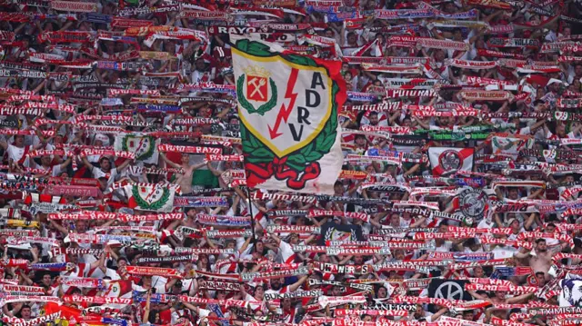 General View of Rayo Vallecano fans