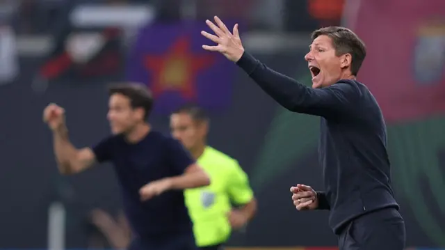 Oliver Glasner on the touchline