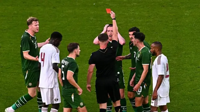 Jack Moylan is sent off