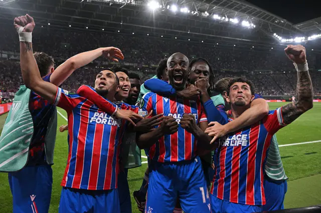 Jean-Philippe Mateta celebrates