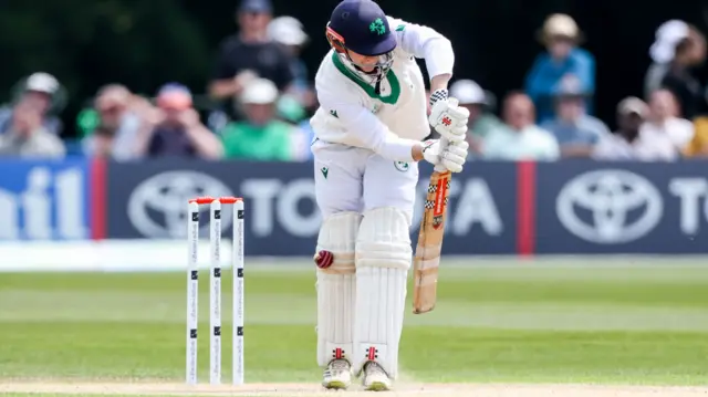 Irish opener Stephen Doheny trapped leg-before on Thursday