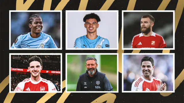 Bunny Shaw, Nico O'Reilly, Declan Rice, Derek McInnes