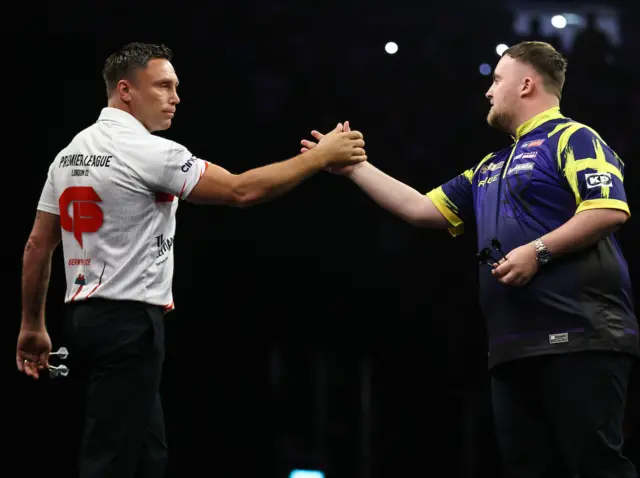 Gerwyn Price and Luke Littler