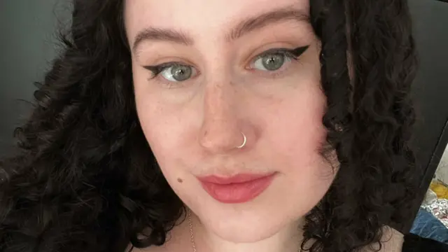 Holly Jackson looking directly at the camera
