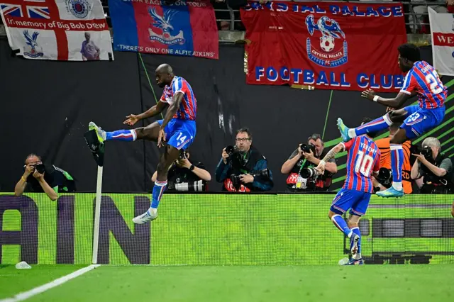 Jean-Philippe Mateta celebrates