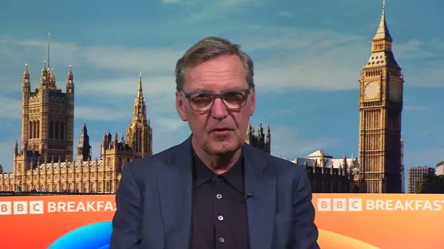 Alan Milburn speaking to BBC Breakfast