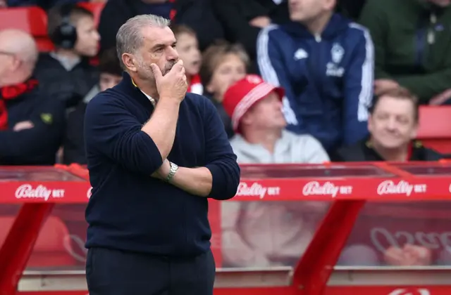 Ange Postecoglou Head Coach of Nottingham Forest on the side line