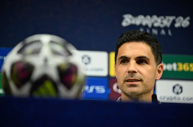 Arsenal's Spanish manager Mikel Arteta addresses a press conference