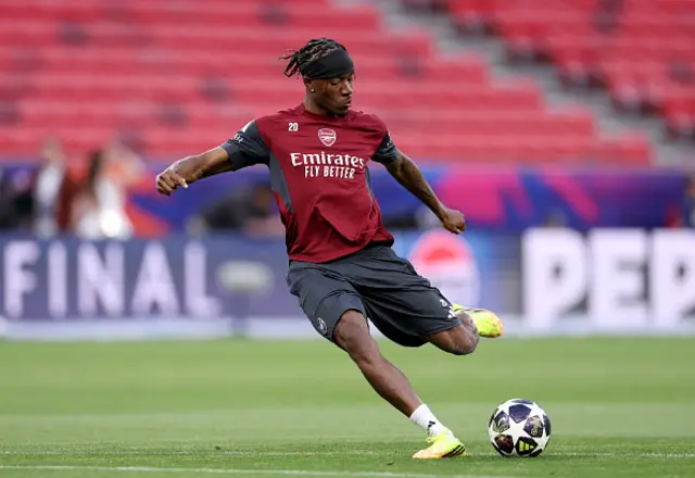 Noni Madueke of Arsenal during a training session