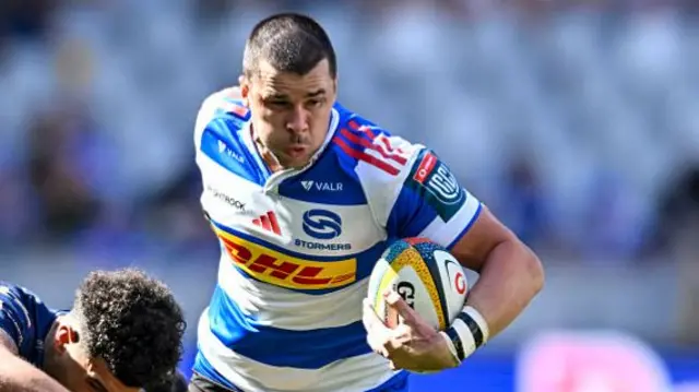 Ruhan Nel runs with the ball for Stormers