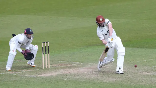 Dan Lawrence loses his wicket