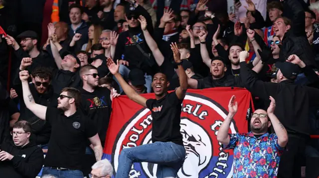 Bournemouth fans celebrating
