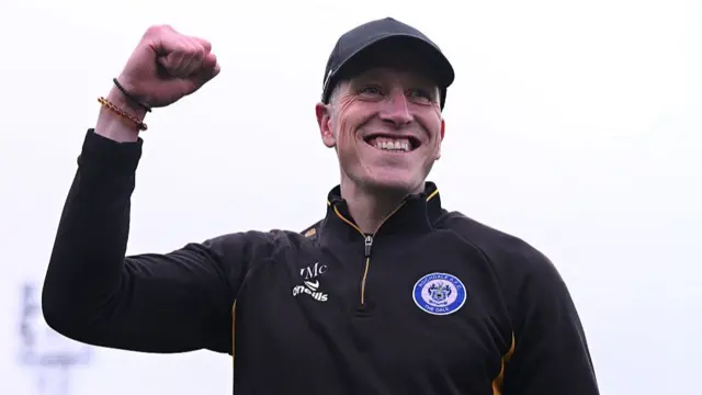Dale boss Jimmy McNulty celebrates