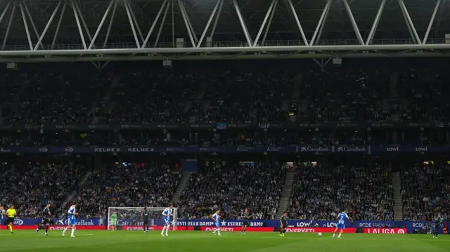 : A general view of match action inside the stadium