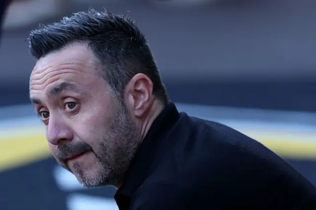Roberto De Zerbi looking on