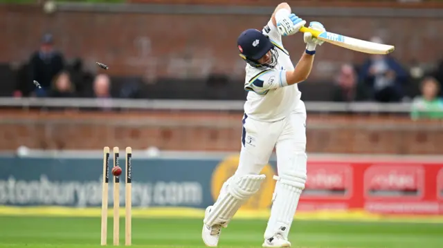 Joe Root is bowled