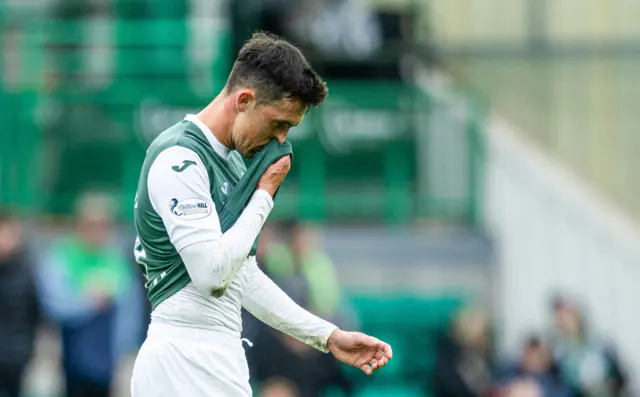 Jamie McGrath was sent off for a reckless challenge