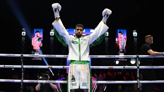 Adam Azim after victory