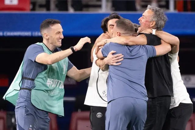 Luis Enrique celebrates