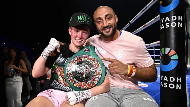 Francesca Hennessy and her coach