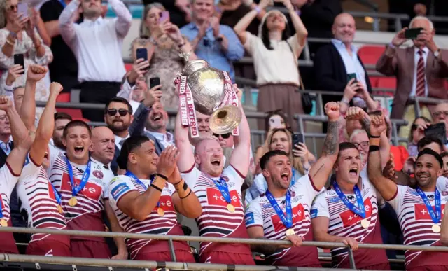 Wigan lift the Challenge Cup