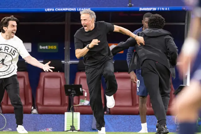 Luis Enrique celebrates