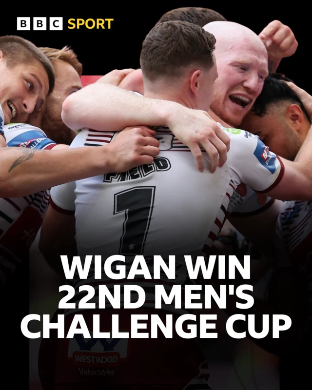 Wigan win graphic.