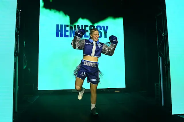 Francesca Hennessy dancing on her ringwalk