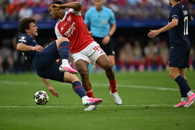 Myles Lewis-Skelly (49) of Arsenal in action
