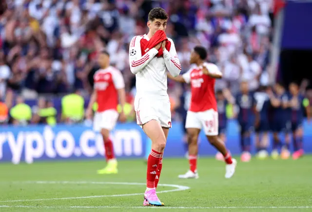 Kai Havertz of Arsenal looks on