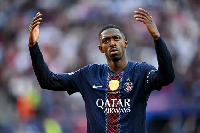 Ousmane Dembele of Paris Saint-Germain celebrates