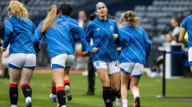 Rangers warm up