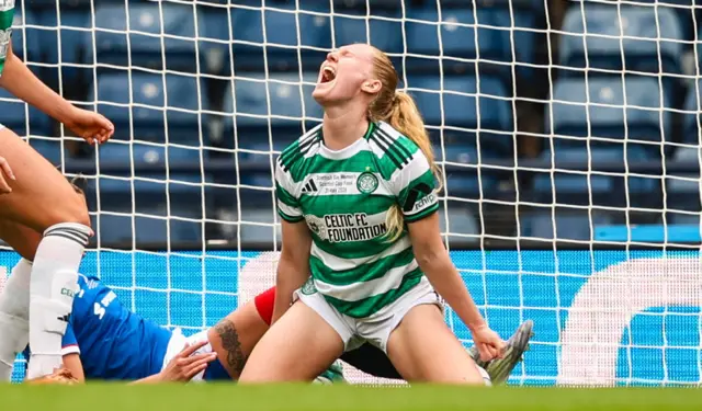 Celtic's Morgan Cross celebrates
