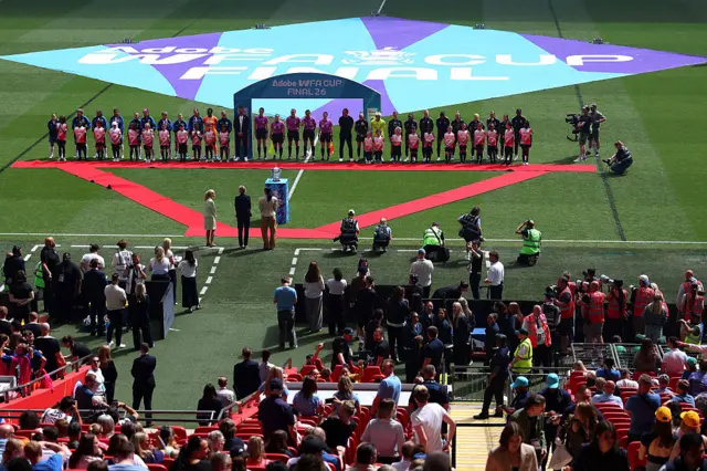 Brighton and Manchester City line up at Wembley