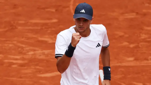 Rafael Jodar celebrates with a clenched fist