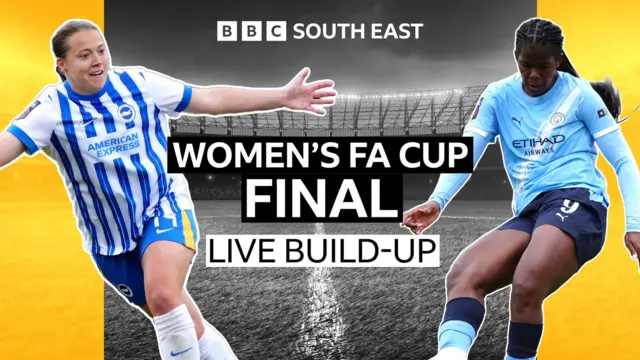 Women's FA Cup final live build-up graphic image
