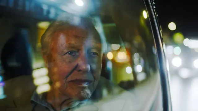 Sir David Attenborough in a Black Cab in London