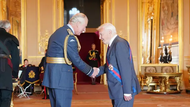 Attenborough from Richmond is made a Knight Grand Cross of the Order of St Michael and St George by the Prince of Wales at Windsor Castle.